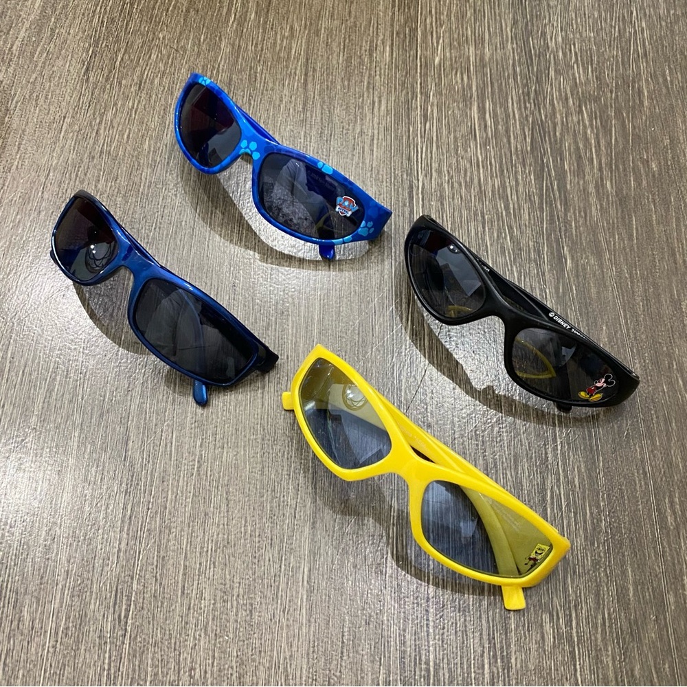 Kids Sunglasses Lot - Yellow, Blue, Black Styles